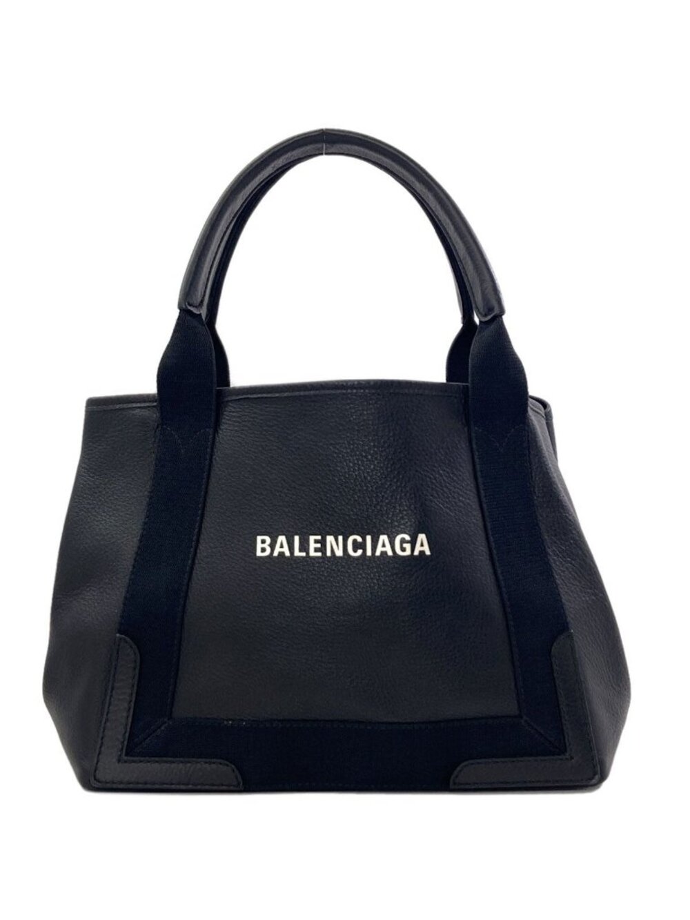 Balenciaga Navy Cabas Tote Leather
